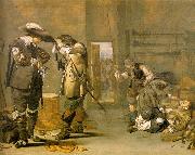 Jacob Duck Soldiers Arming Themselves France oil painting reproduction